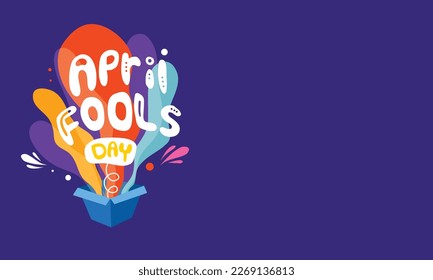 April fools day with funny prank illustration vector background design for april fools day event