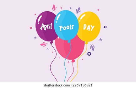 April fools day with funny prank illustration vector background design for april fools day event