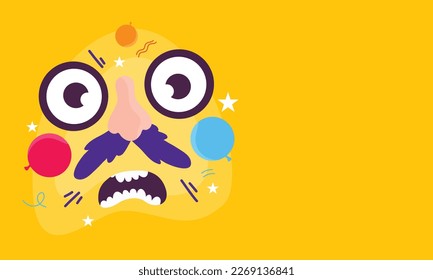 April fools day with funny prank illustration vector background design for april fools day event