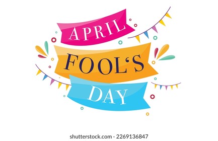 April fools day with funny prank illustration vector background design for april fools day event