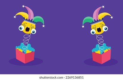 April fools day with funny prank illustration vector background design for april fools day event