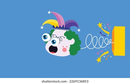 April fools day with funny prank illustration vector background design for april fools day event