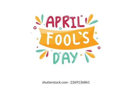 April fools day with funny prank illustration vector background design for april fools day event