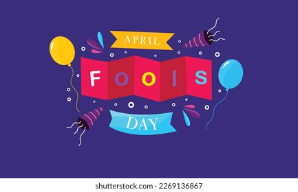 April fools day with funny prank illustration vector background design for april fools day event