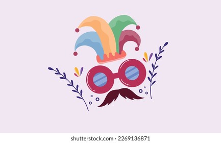 April fools day with funny prank illustration vector background design for april fools day event