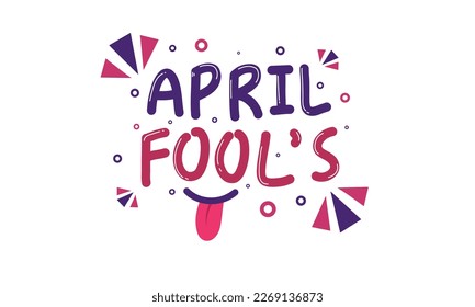 April fools day with funny prank illustration vector background design for april fools day event