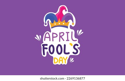 April fools day with funny prank illustration vector background design for april fools day event