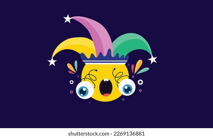 April fools day with funny prank illustration vector background design for april fools day event