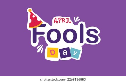 April fools day with funny prank illustration vector background design for april fools day event