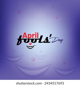 April Fool's Day with funny prank illustration vector background design