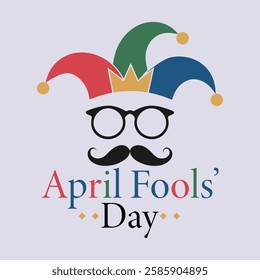 April fools day funny vector illustration