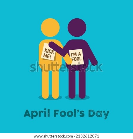April fools day. funny vector illustration.