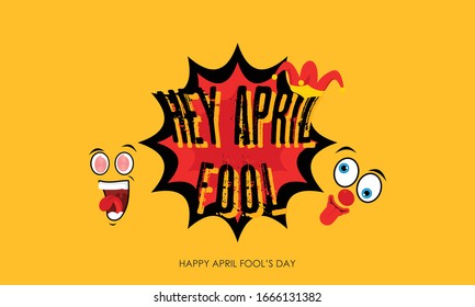 April fools day greeting vector