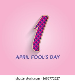 April fools day greeting vector