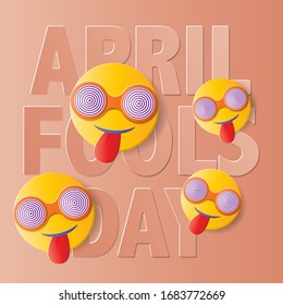 April fools day greeting vector