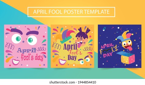 April Fool's day hand drawn lettering template. Template for, greeting card, banner, poster, flyer, web design. Vector illustration.