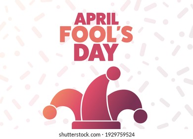 April Fool's Day. Holiday concept. Template for background, banner, card, poster with text inscription. Vector EPS10 illustration
