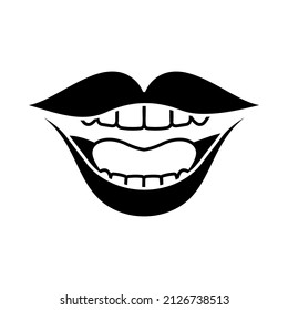April Fool's Day Icon. Black Stencil Design. Vector Illustration.