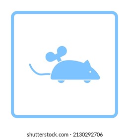 April Fool's Day Icon. Blue Frame Design. Vector Illustration.