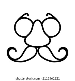 April Fool's Day Icon. Bold outline design with editable stroke width. Vector Illustration.