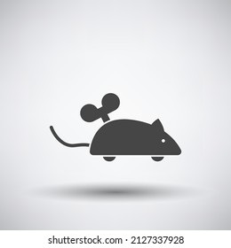 Icono del Día de los Inocentes. Gris oscuro sobre fondo gris con sombra redonda. Ilustración vectorial.