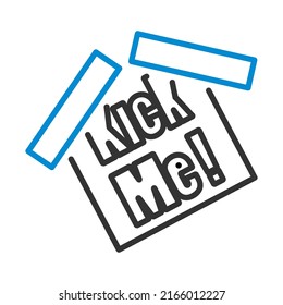 April Fool's Day Icon. Editable Bold Outline With Color Fill Design. Vector Illustration.