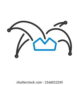 April Fool's Day Icon. Editable Bold Outline With Color Fill Design. Vector Illustration.