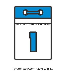 April Fool's Day Icon. Editable Bold Outline With Color Fill Design. Vector Illustration.