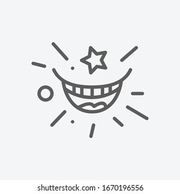 April fools day icon line symbol. Isolated vector illustration of icon sign concept for your web site mobile app logo UI design.