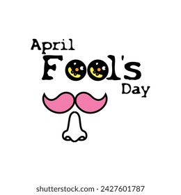 April fools day icon line vector. April fools symbol for web site mobile app logo UI design.