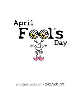 April fools day icon line vector. April fools symbol for web site mobile app logo UI design.