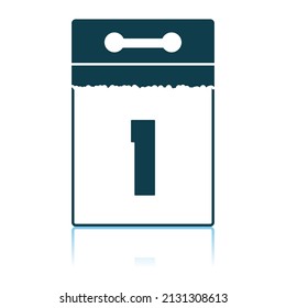 April Fool's Day Icon. Shadow Reflection Design. Vector Illustration.