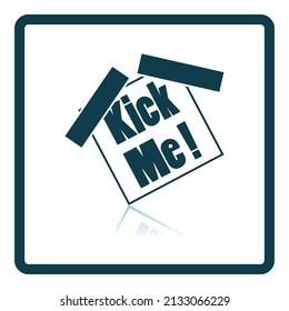 April Fool's Day Icon. Square Shadow Reflection Design. Vector Illustration.