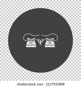 April Fool's Day Icon. Subtract Stencil Design on Tranparency Grid. Vector Illustration.