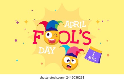 April fools' day illustration vector