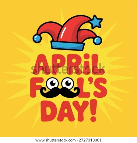 April Fools Day Joker Hat Illustration