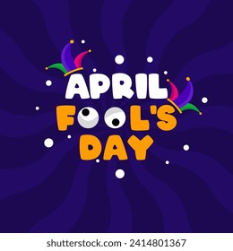 April Fools Day July 1st greeting card. vector illustration