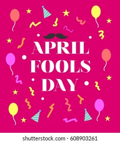 April fools day lettering poster