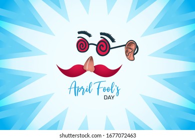 April Fools Day Mask Illustration