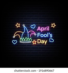 April fool's day neon sign