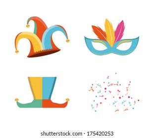 april fools day over white background vector illustration