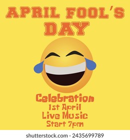 April fool's day party flyer poster social media  post design