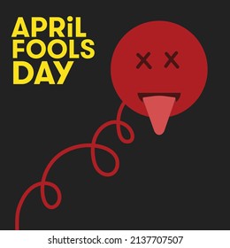 April fool's day. April fool's day party. April fool's day sale. Social media templates for april fool's day. Happy face joke emojis.