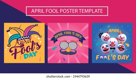 April fools day poster. Design element for poster, greeting card. Vector illustration. promotion, flier, blog, article.