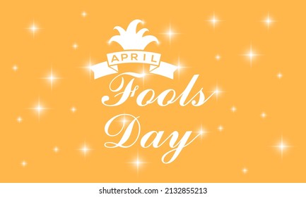 April Fool's Day. Practical jokes theme template for banner, card, poster, background.
