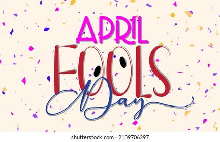 April Fool's Day. Practical jokes theme template for banner, card, poster, background.