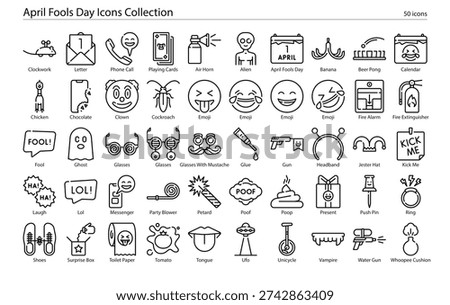 April Fools Day Prank and Humor Icons
