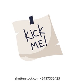 April fools day sticker kick me vector
