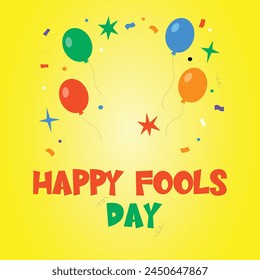 April Fool's Day  Template - suitable for posters, flyers, brochures, banners, badges, labels, wallpapers, web design, advertising, publicity or any branding 