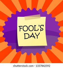 April fools day text. Colorful desing.  Vector illustration. EPS 10 vector illustration for greeting card, promotion, poster etc. Joke fool day april holiday. April Fool vector concept design.